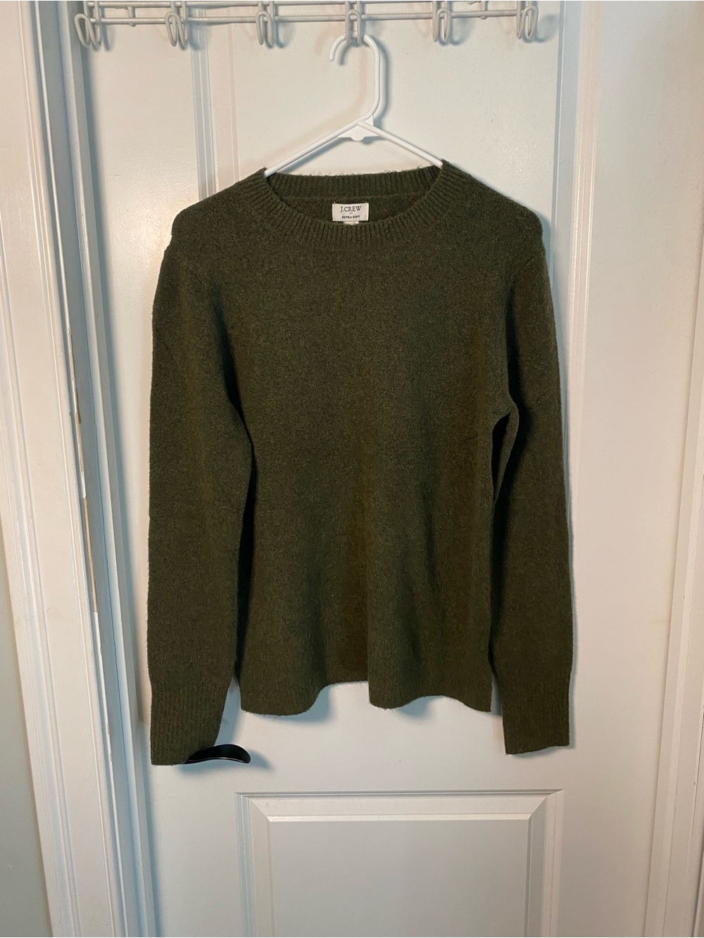 NWT J. Crew Extra Soft Olive Green Crewneck Sweater